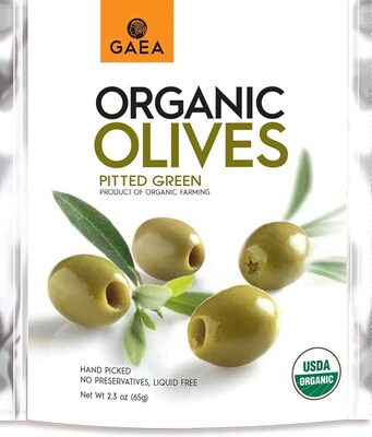 Organic Olive Snack Pitted Green