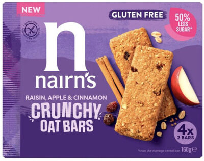 Crunchy Oat Bars Raisin, Apple & Cinnamon