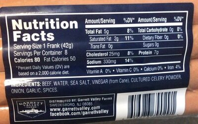Garrett valley farms all natural sugar free grass