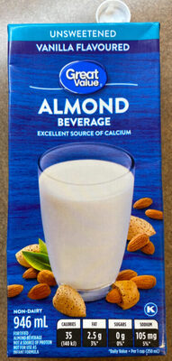Unsweet. Vanilla Almond Bev. Shelf-stable.