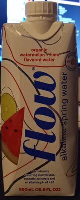 Organic watermelon + lime flavored water