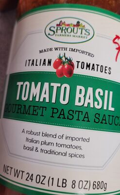 Sprouts Tomato Basil gourmet pasta sauce