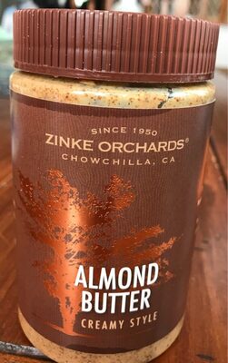Zinke orchards, creamy style natural almond butter