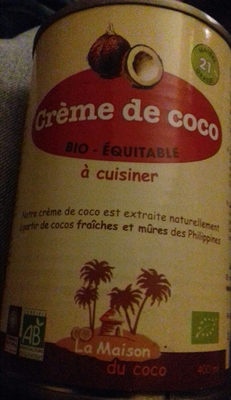 crème de coco bio équitable