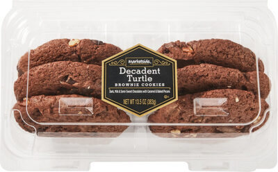 Decadent turtle brownie cookies