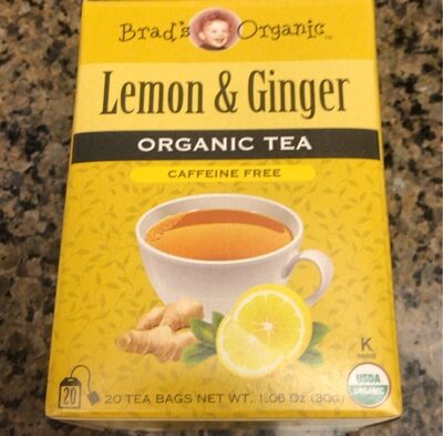 Lemon ginger organic tea caffeine free