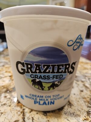 Non-homogenized whole milk yogurt