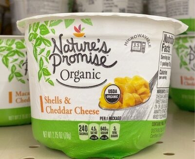 Organic shells & cheddar cheese