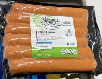 Uncured Franks With Pork & Beef