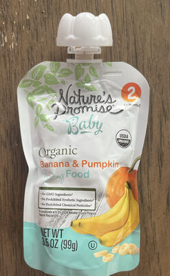 Organic Banana & Pumpkin Baby Food