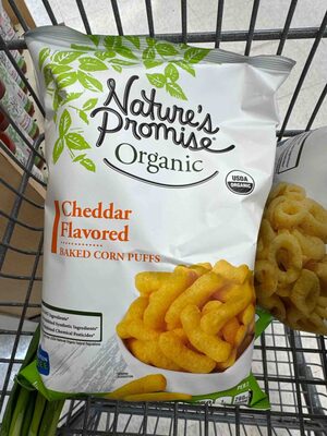 Organic Cheddar Flavored Baked Corn Puffs