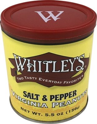 Whitley s salt pepper virginia peanuts ounce tin