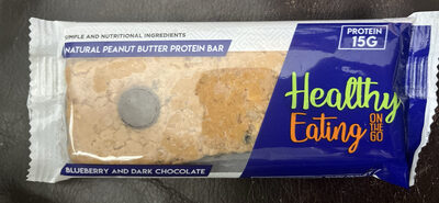 Natural Peanut Butter Protein Bar Blueberry and Dark Chocolate