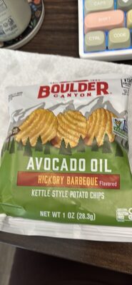 Avocado Oil Hickory Barbeque Flavored Kettle Style Potato Chips