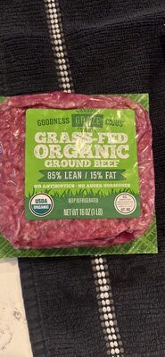 GRASS-FED ORGANIC GROUND BEEF 85% LEAN / 15% FAT