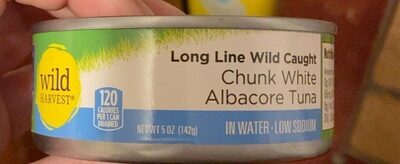 Wild harvest long line wild caught chunk white albacore tuna