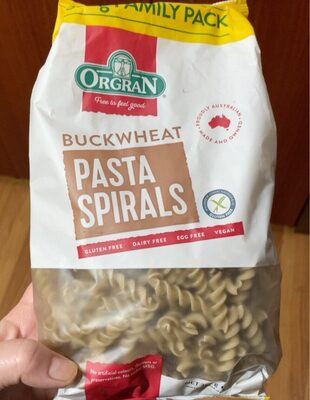 Buckwheat pasta spirals