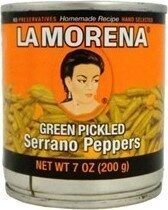 Green Pickled Serrano Peppers