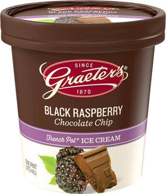 Black raspberry chocolate chip ice cream