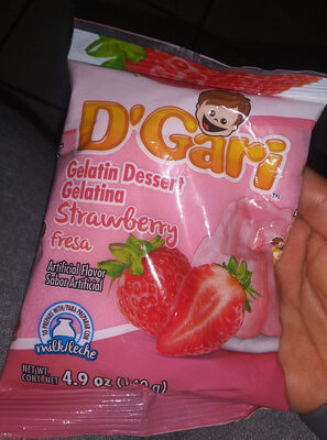 D'gari, gelatin dessert, strawberry