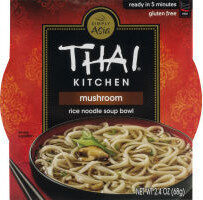 Mushroom Rice Noodle Soup Bowl