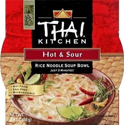 Hot and sour rice noodle soup bowl