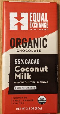Organic Coconut Milk Chocolate Bar
