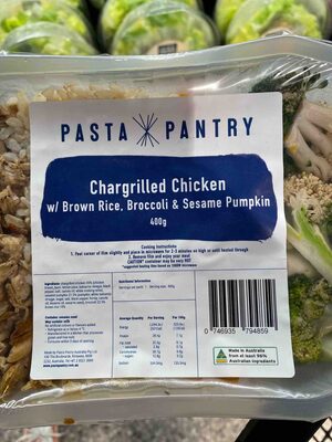 Chargrilled Chicken W/ Brown Rice, Broccoli & Sesame Pumpkin