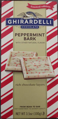 Ghirardelli chocolate, peppermint bark