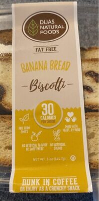 Irenes bakery all natural fat free banana bread biscotti