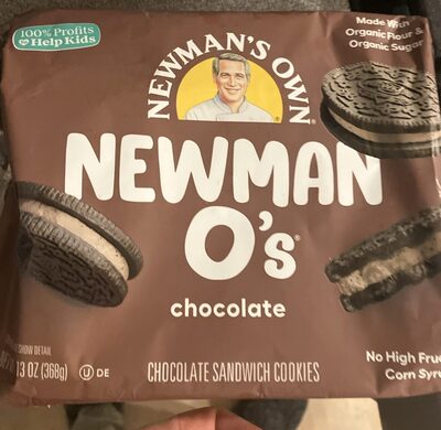 Newman's own, newman-o's, chocolate creme filled chocolate cookies, chocolate creme
