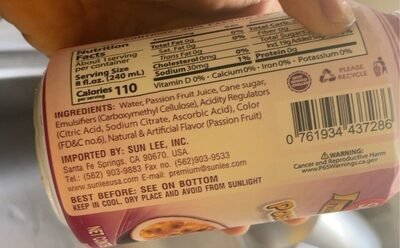 Passion fruit juice drink