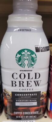 Cold Brew Coffee Concentrate Signature Black Sweetened