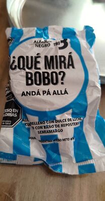 Alfajor negro ¿Qué mirá bobo?