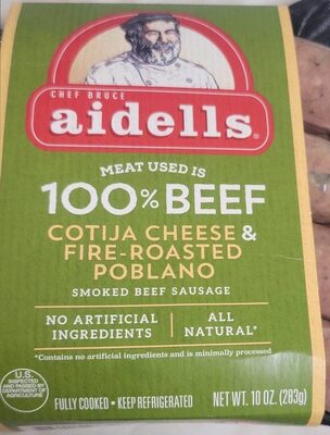 Cotija Cheese & Fire-Roasted Poblano Smoked Beef Sausage
