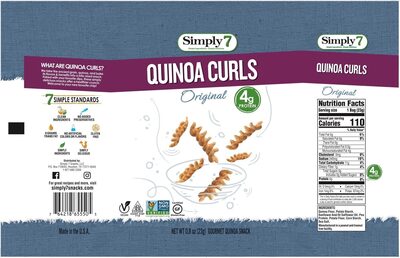 7 gourmet quinoa curls snack