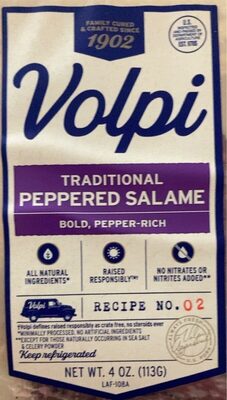 Traditional peppered salame