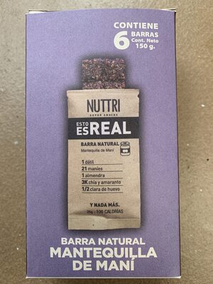 Barra Natural Mantequilla de Maní