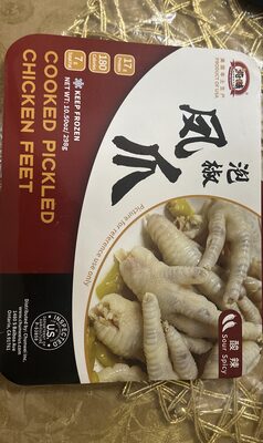 Cooked pickled chicken feet