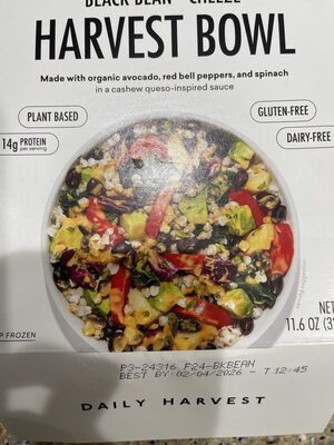 Black bean and cheese harvest bowl - Daily Harvest Inc.