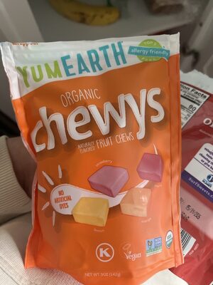 Organic fruit chews