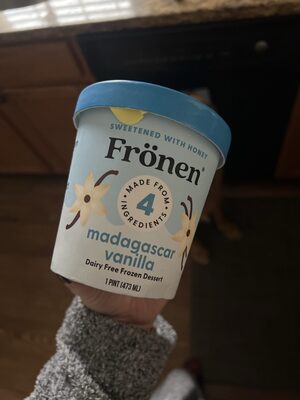 Madagascar vanilla banana-based non-dairy frozen dessert