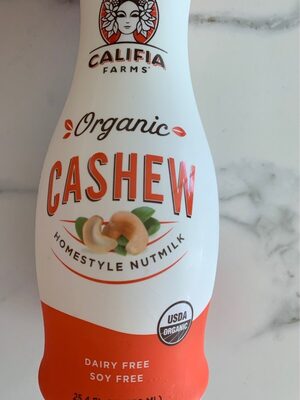 Organic cashew homestyle nutmilk, unsweetened
