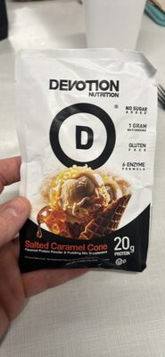 Salted Caramel Cone Flavored Protein Powder & Pudding Mix Supplement