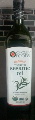 Organic toasted sesame oil