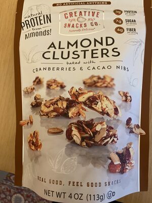 Almond clusters baked with cranberries & cacao nibs