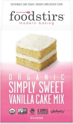 Organic simply sweet vanilla cake mix ounce