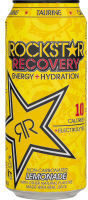 Recovery energy + hydration non-carbonated lemonade