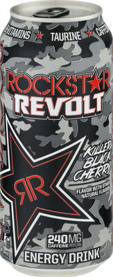 Rockstar revolt energy drink killer black cherry