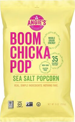 Angie's, boom chicka pop, sea salt popcorn